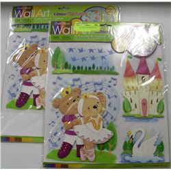 LOT OF 2 PEEL & STICK 3D WALL ART