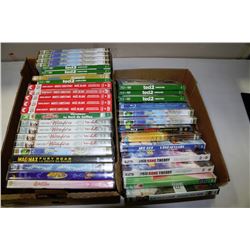 LOT OF 36 NEW BLUERAY & DVDS