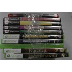 BUNDLE WITH 10 ASSORTED GAMES FOR XBOX 360&PS2,3