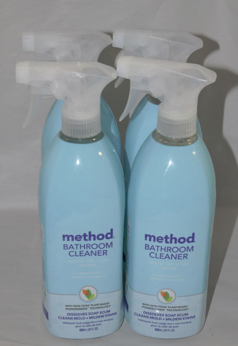 LOT OF 4 METHOD BATHROOM CLEANER (828ML)