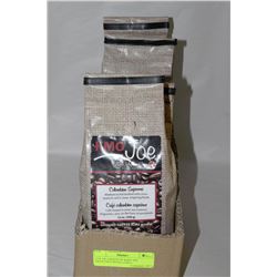 LOT OF 4 BAGS OF KMO JOE GROUND COFFEE (340G)