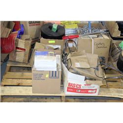 SKID OF BANDING, CHAIN, STAPLES ,  RIVOTS AND MISC