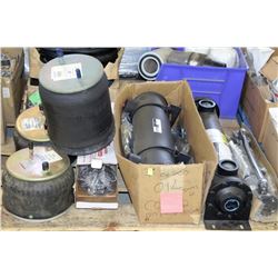 SKID OF TRUCK PARTS, AIR BAGS, HEAT EXCHANGERS\