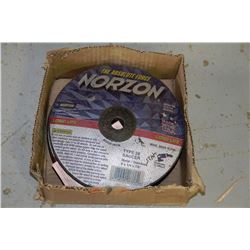 BOX OF  NORTON 9"X1/4X7/8" GRINDING DISCS