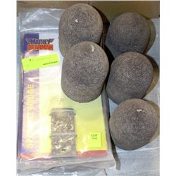 LOT OF SPACING WEDGES & 5 GRINDING BURRS