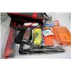 Image 1 : AUTOMOTIVE SAFETY KIT W/BOOSTER CABLES/1ST AID ETC