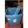 Image 1 : BLUE RUBBERMAID BINS WITH LIDS X3