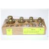 Image 1 : 11PC VINTAGE SET OF BRASS BALANCE SCALES WEIGHTS