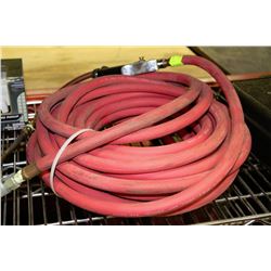RED 25 FOOT RUBBER AIR HOSE