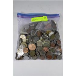 LARGE BAG OF WORLD COINS FROM ESTATE