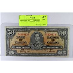 1937 FIFTY DOLLAR BANKNOTE