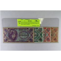 SET OF FOUR 1968 VIETNAM WAR US MILITARY NOTES