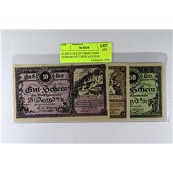 SCARCE SET OF THREE 1920'S GERMAN OCCUPIED AUSTRIA