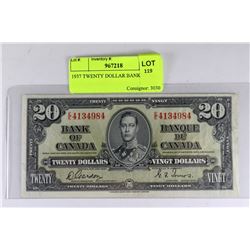 1937 TWENTY DOLLAR BANKNOTE