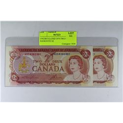 UNCIRCULATED 1974 TWO DOLLAR BANKNOTE X2