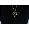 Image 3 : 10K YELLOW GOLD-1.00CT DIAMOND HEART PENDANT W/COA