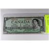 Image 1 : 1954 CANADIAN "DEVIL'S FACE" ONE DOLLAR BANKNOTE