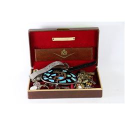 ESTATE BOX WITH MANY CUFFLINKS,HARLEY DAVIDSON