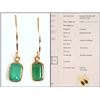 Image 1 : #4-14KT GOLD EMERALD (1.10CT) EARRINGS WITH COA