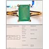 Image 1 : #6-14KT EMERALD (0.58CT) RING WITH COA