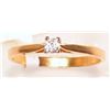 Image 1 : #10-10KT GOLD CUBIC ZIRCONIA SOLITAIRE RING