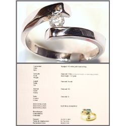 #13-14KT GOLD DIAMOND (0.20CT) RING WITH COA