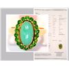 Image 1 : #15-STERLING SILVER GOLD PLATED CHRYSOPRASE &