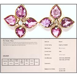 #16-14KT GOLD PINK SAPPHIRE (6.4CT) & DIAMOND