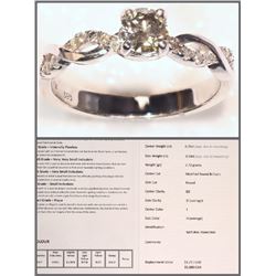 #17-14KT GOLD DIAMOND (0.45CT) TWIST RING WITH COA