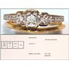 Image 1 : #19-10KT-GOLD DIAMOND (0.12CT) RING SET WITH COA
