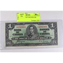 HIGH GRADE 1937 ONE DOLLAR BANKNOTE
