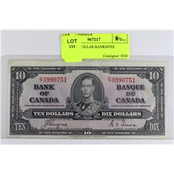 1937 TEN DOLLAR BANKNOTE
