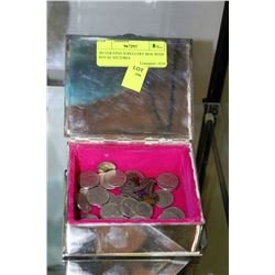 SILVER EPNS JEWELLERY BOX WITH ROYAL VICTORIA