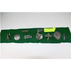 COLLECTION OF VINTAGE ROCK PINS