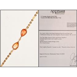 #31-10KT GOLD ORANGE & YELLOW SAPPHIRE(3.0CT)