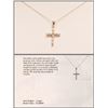 Image 1 : #42-10KT GOLD DIAMOND(0.25CT) CROSS NECKLACE W/COA