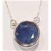 Image 1 : #35-14KT GOLD SAPPHIRE PENDANT W/ 16" CHAIN