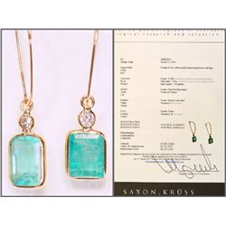 #47-14KT GOLD EMERALD (2.1CT) AND DIAMOND(0.10CT)