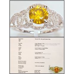 #50-14KT GOLD YELLOW & WHITE DIAMOND(1.79CT)RING