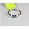 Image 1 : LADIES 10KT WHITE GOLD AND AQUAMARINE RING SZ 6