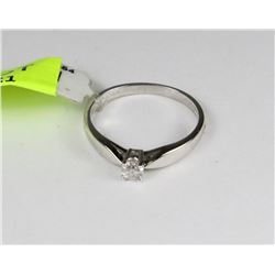 LADIES 10K WHITE GOLD DIAMOND RING SZ 6.5