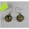 Image 1 : LADIES SILVER EARRINGS WITH GREEN STONE