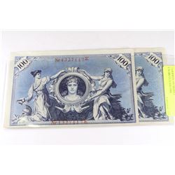 2-GERMAN 100 MARKS UNCIRCULATED 1908
