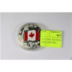 2015 FINE SILVER CANADA FLAG $25 DOLLAR COIN