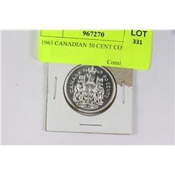 1963 CANADIAN 50 CENT COIN