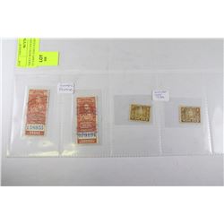 SHEET WITH CANADA REVENUE STAMPS AND CANADA WAR