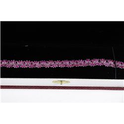 STERLING SILVER WITH RUBIED BRACELET WITH COA