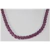 Image 1 : STERLING SILVER SET WITH RUBIES NECKLACE WITH COA