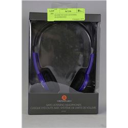 HEADRUSH SAFE LISTENING BLUE HEADPHONES
