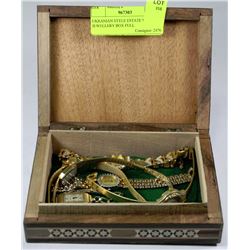 UKRANIAN STYLE ESTATE WOODEN JEWELLERY BOX